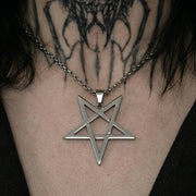 Inverted Pentagram Pendant Necklace
