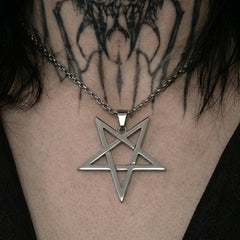 Inverted Pentagram Pendant Necklace