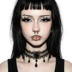 Black Crystal Lace Choker