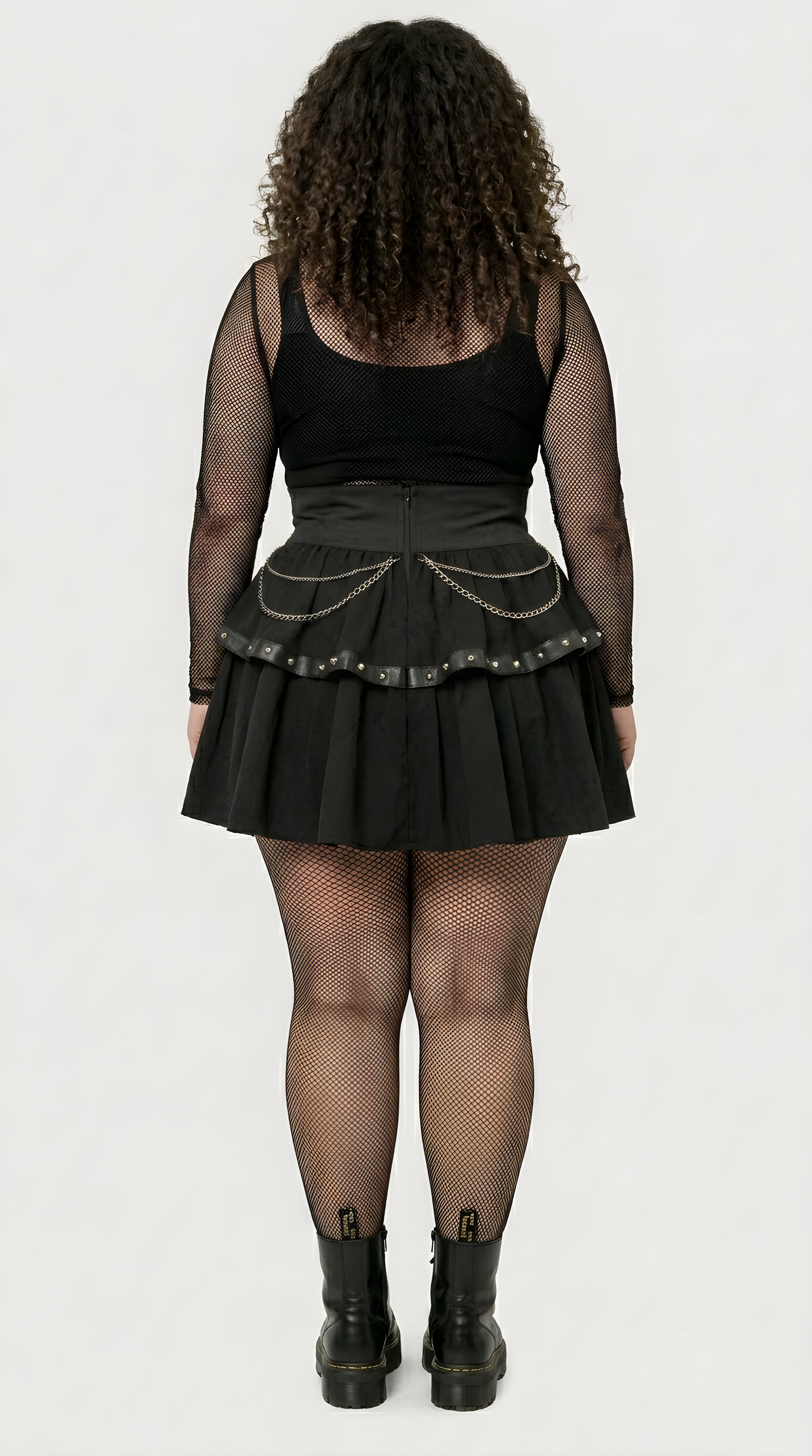 Punk Plaid A-Line Mini Skirt — Plus Size