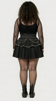 Punk Plaid A-Line Mini Skirt — Plus Size